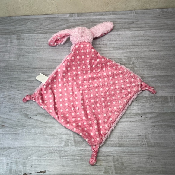 Kellytoy Pink Plush Bunny Rabbit Lovey Binkie Rattle Baby Security Blanket - Picture 3 of 8